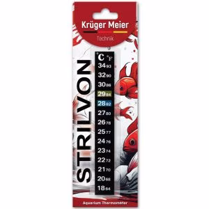 Thermomètre aquarium à coller Kruger Meier Strilvon (18 à 34°C) – Simple, fiable et sans entretien