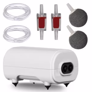 Kit pompe à air aquarium double Kruger Meier - 420l/h