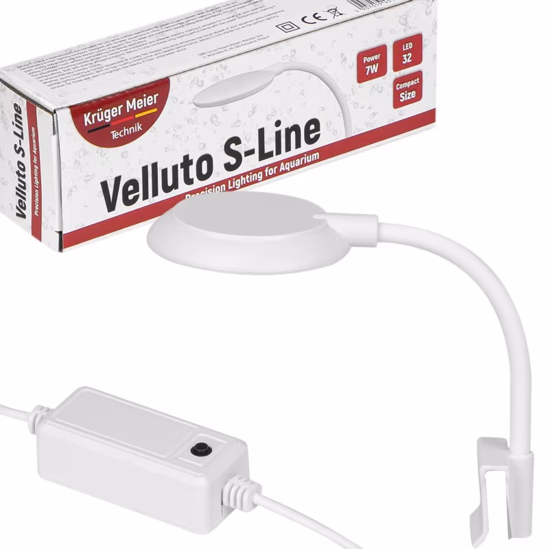 Lampe LED compacte 7W Kruger Meier – L'éclairage idéal pour nano aquarium, cube & combattant (10 à 40L)