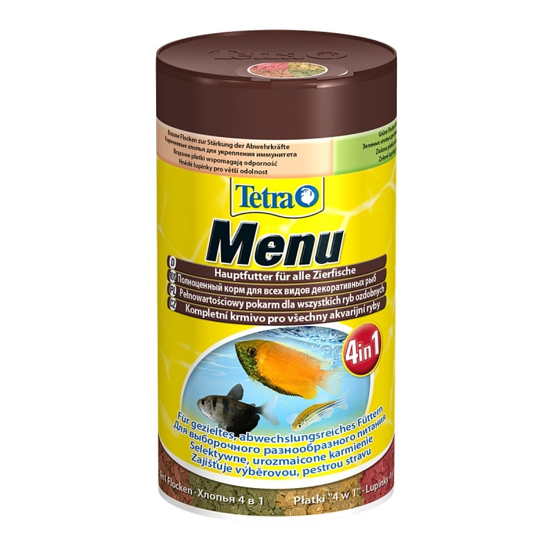 Nourriture poisson mix flocons tetra-menu-assortiment-de-4-aliments-en-flocons-100ml-25g