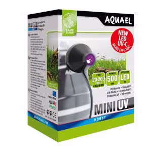 Stérilisateur UV pour aquarium jusqu'à 150 litres - Faible consommation - 3W - Aquael UV Mini - Livraison offerte dès 35 euros