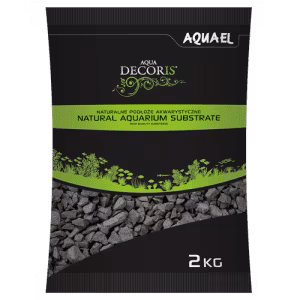 Sable de basalte noir aquarium - 2 à 4 mm - Sac de 2kg