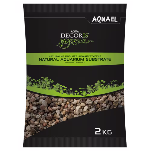 Gravier multicouleur naturel Aquael moyen - 3 à 5 mm - 2kg