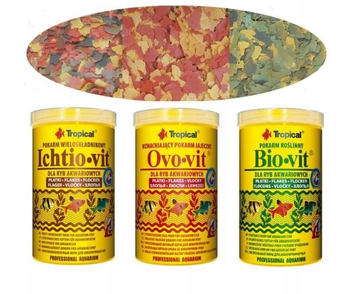 Sachet Tropical flocons 1L - Au choix - Nourriture pour poissons exotiques